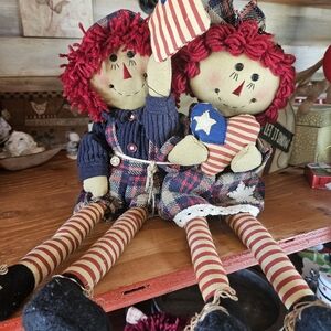 Americana Raggedy Ann and Andy Dolls